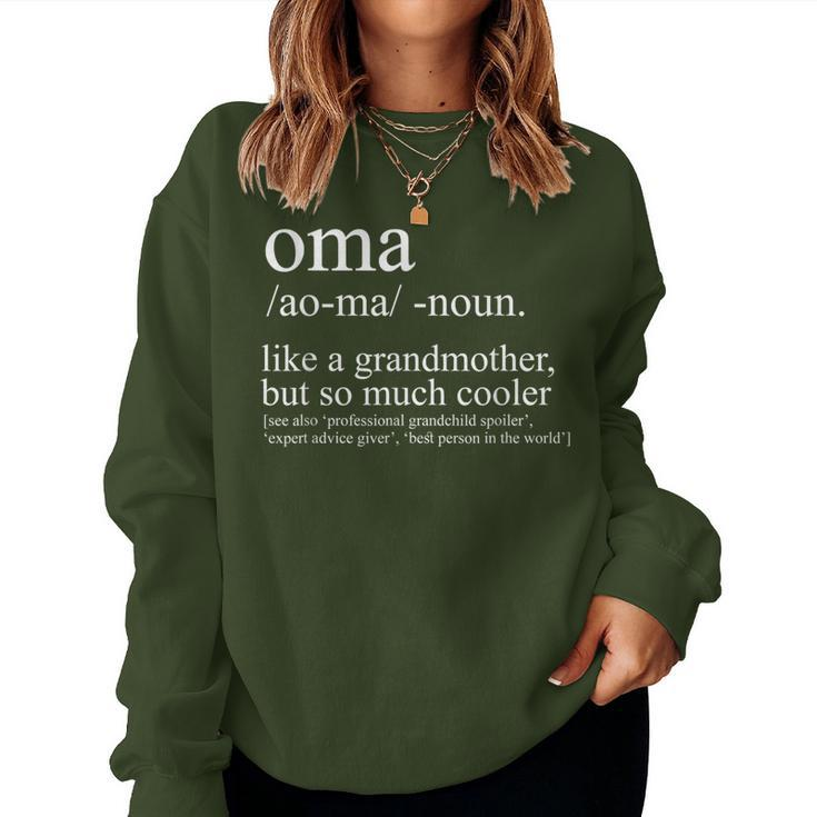 Oma Definition Grandma Mother's Day Christmas Women Sweatshirt