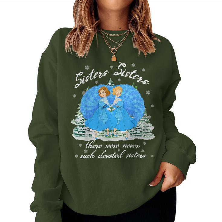 Sisters White Christmas Movie 1954 Xmas Snow Holiday Pajamas Women Sweatshirt