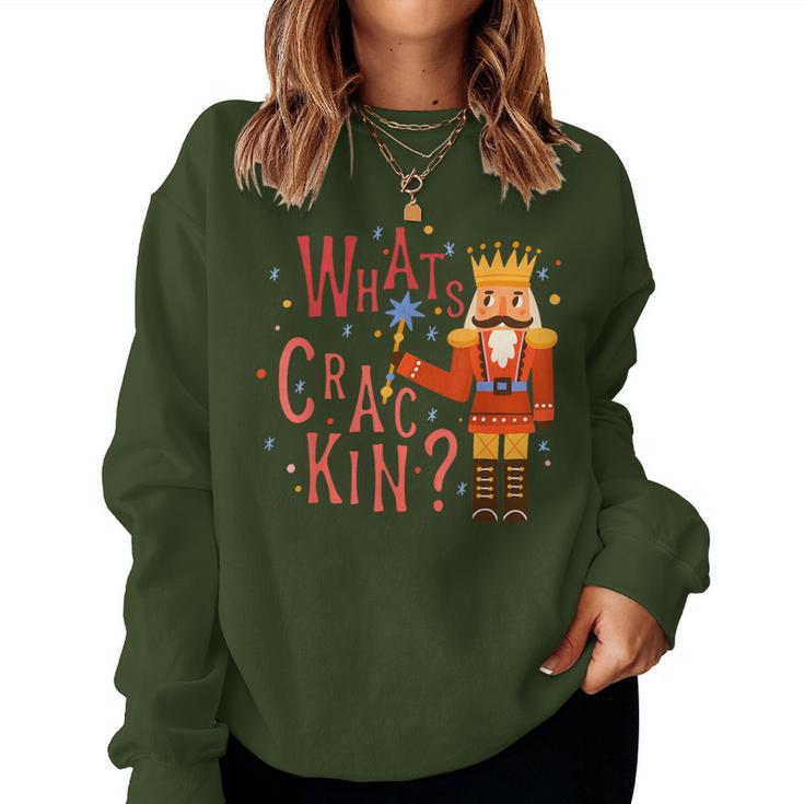 Whats Crackin Christmas Nutcracker Xmas Kid Women Sweatshirt