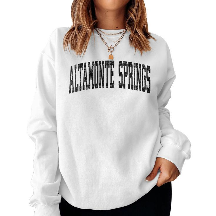 Altamonte Springs Florida Fl Vintage Athletic Sports Black D Women Sweatshirt