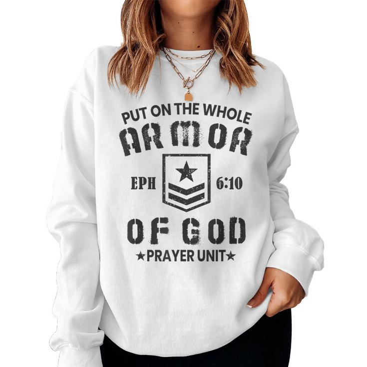 Armor Of God Christian Worship Bible Verse Women Sweatshirt