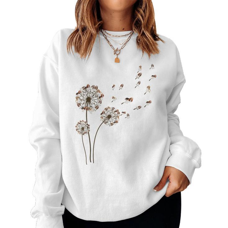 Basset-Hound Dandelion Flower Basshole Dog Mom Women Women Sweatshirt