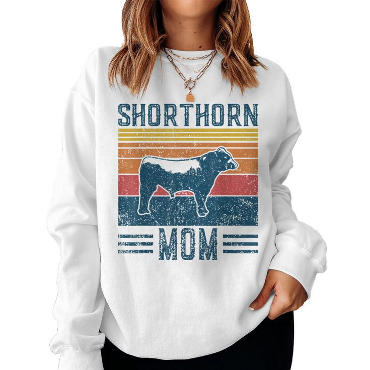 Best Cow Mom Vintage Cattle Shorthorn Women Sweatshirt