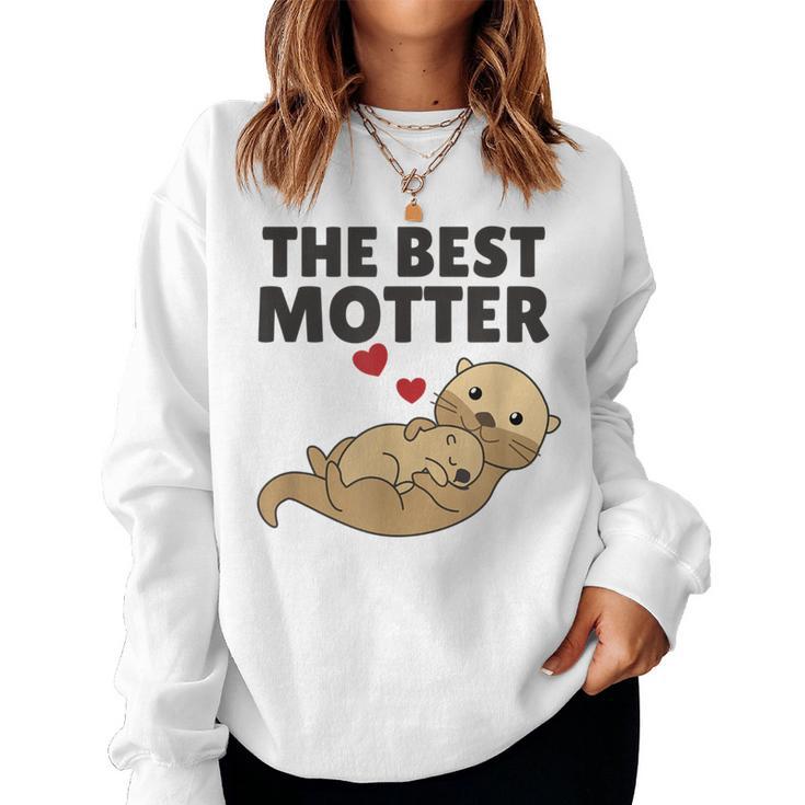 Best Motter Otter Worspiel Für Die Beste Mama Cute Animals Sweatshirt Frauen