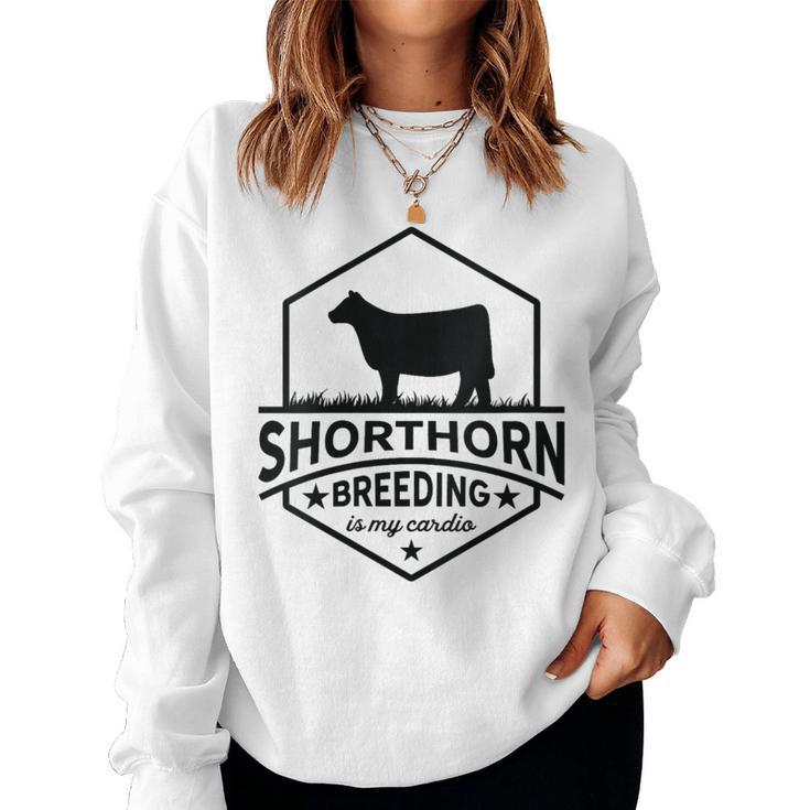 Breeding Cow Breakling Limits Breeder Shorthorn Cattle Women Sweatshirt