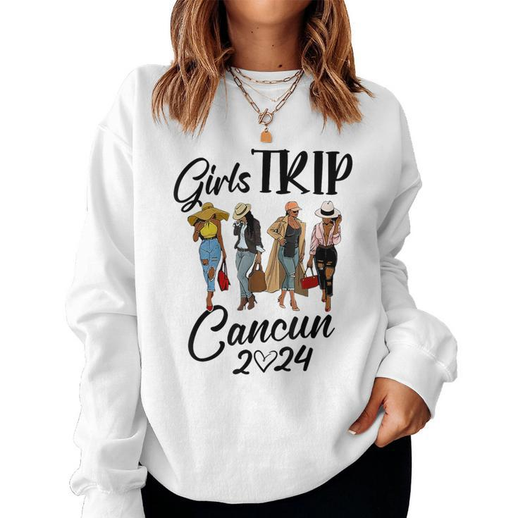 Cancun Girls Trip 2024 Birthday Squad Vacation Party Women Sweatshirt