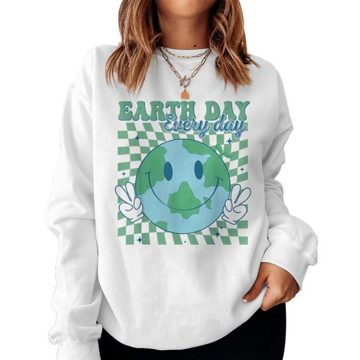 Earth Day Everyday Teacher Mother Earth Planet Anniversary Women Sweatshirt