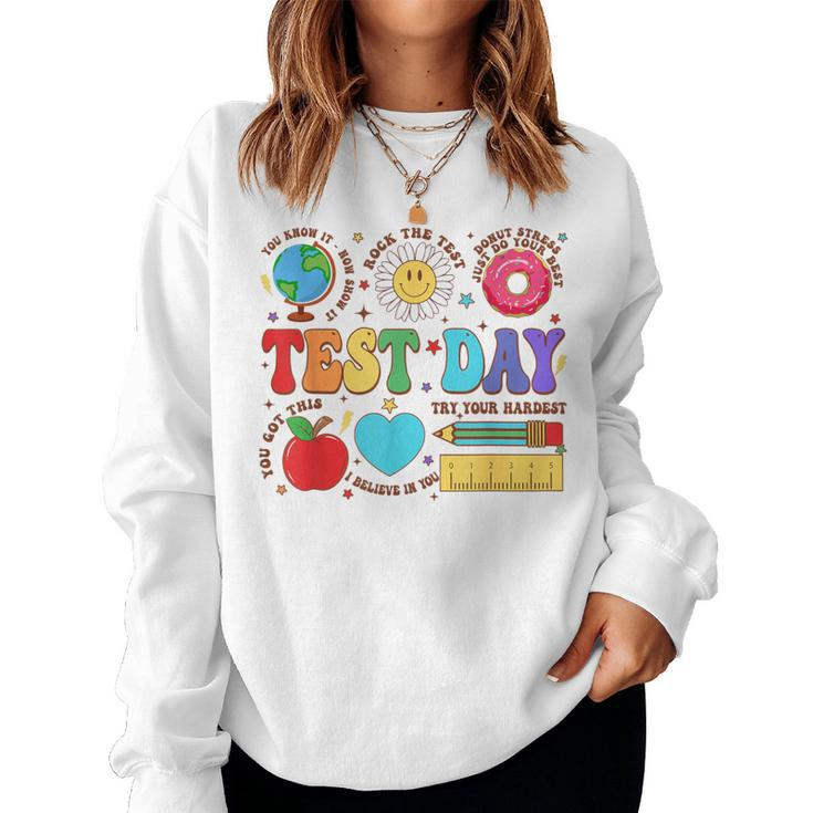 Teacher Test Day Motivational Teacher Starr Testing Women Sweatshirt