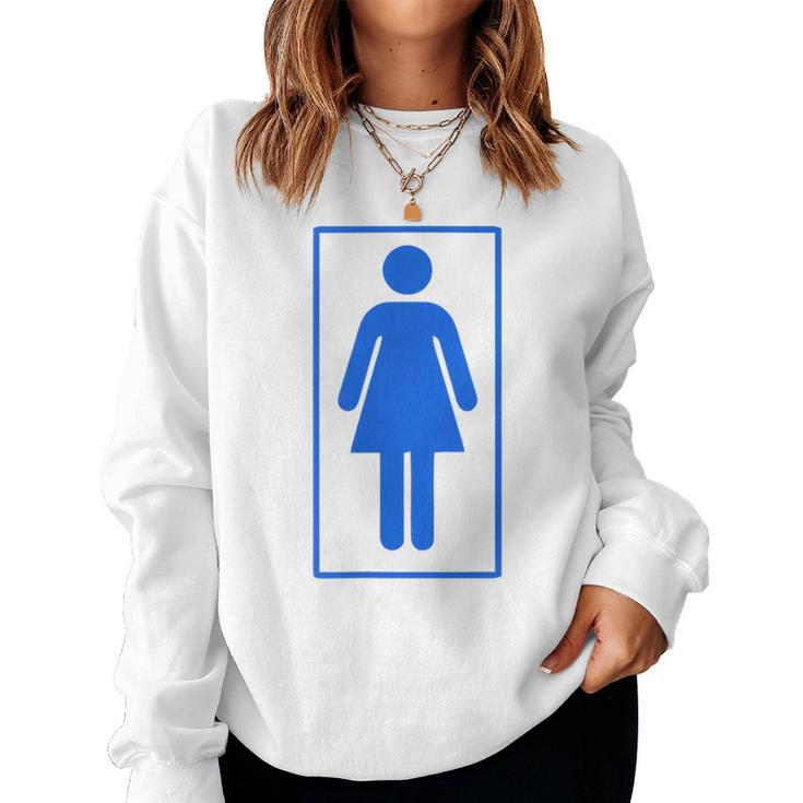 Toilet Sign Nerd Geek Graphic Women Sweatshirt