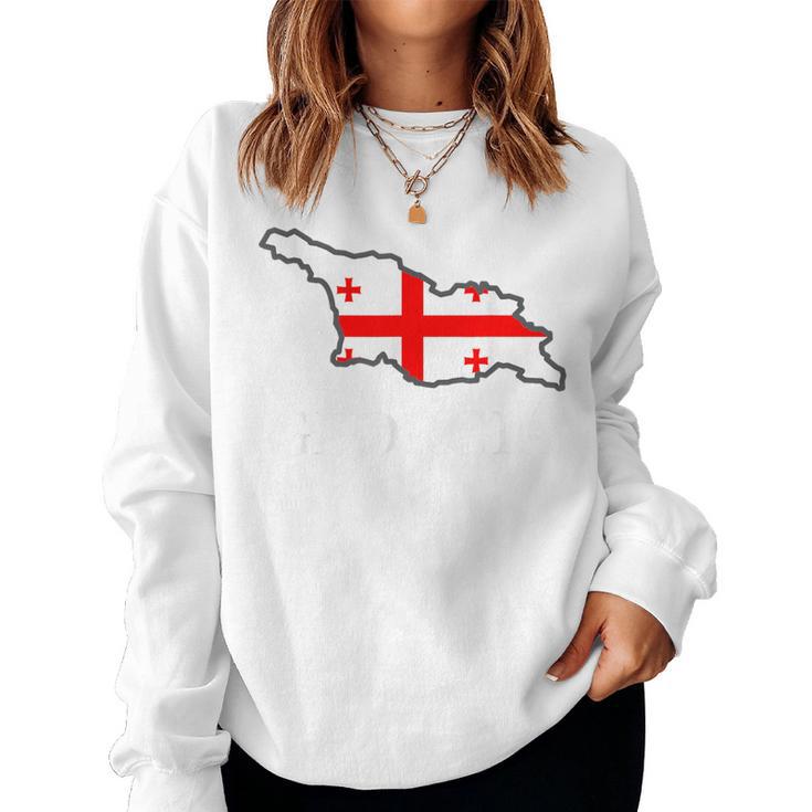 Georgien Flagge Frauen Georgian Flag Kinder Männer Georgien Sweatshirt Frauen