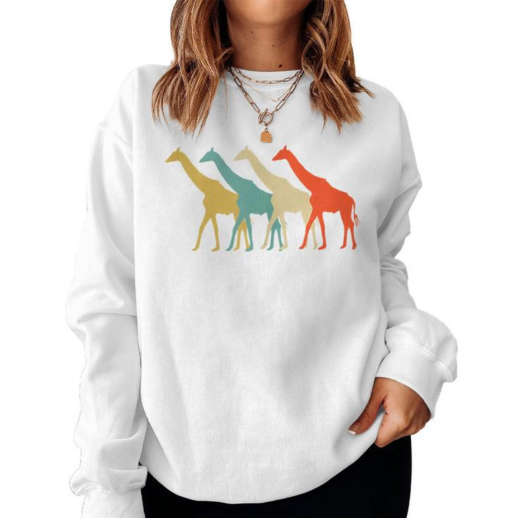 Giraffe Vintage Retro Idea For Cool Cute Women Sweatshirt