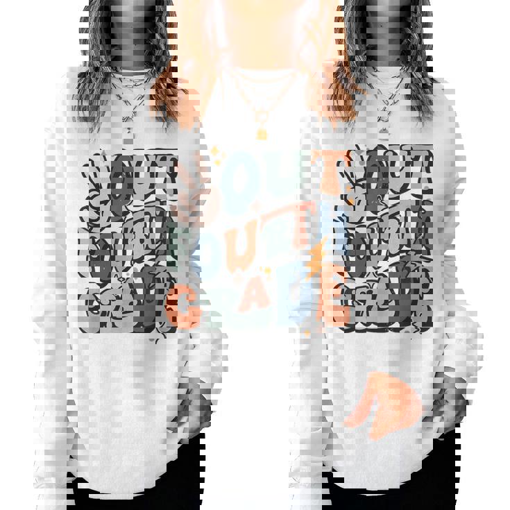 Groovy Last Day Of School 4Th Grade Peace Out Fourth Grade Women Sweatshirt