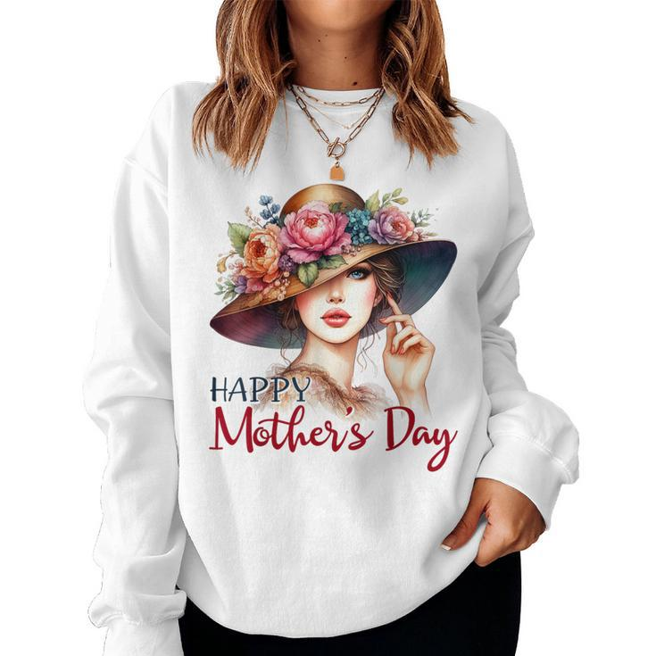Happy Mother's Day Cute Floral Mom Mommy Grandma Womens Women Sweatshirt