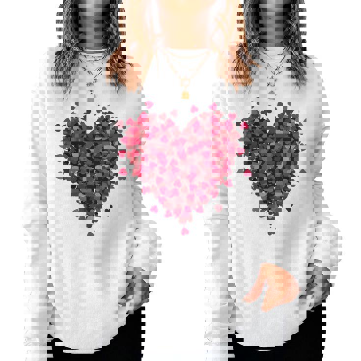 Hearts & Girls Valentine's Day Heart Cute Hearts Women Sweatshirt