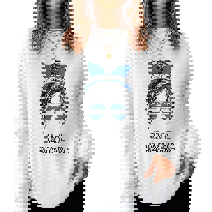 Hija De Nicaragua Orgullo Nicaragua Niña Orgullo Cuello Sudadera Mujer