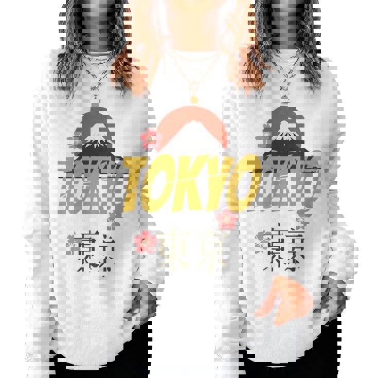 Kanji Tokyo Dans Le Japonais Du Mont Fuji Japon Women Sweatshirt
