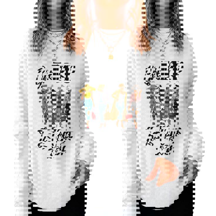 Las Vegas Girls Trip 2024 Birthday Squad Vacation Women Sweatshirt