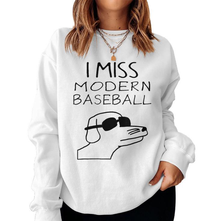 I Miss Modern Baseball Dog Sport Lover Women Sweatshirt