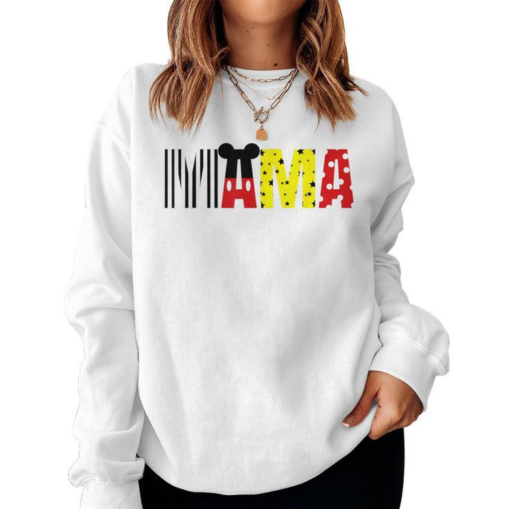 Mom And Dad Mama Of The Birthday Boy Mouse Family Party Women Sweatshirt