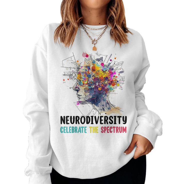 Neurodiversity Brain Autism Awareness Asd Adhd Kid Women Sweatshirt