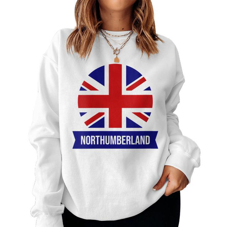 Northumberland English County Name Union Jack Flag Women Sweatshirt