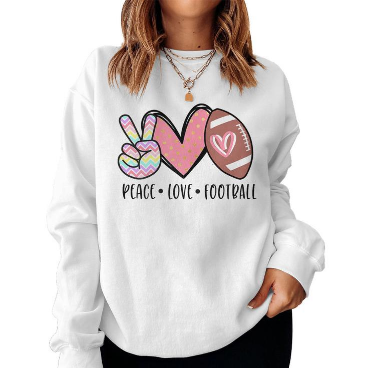 Peace Love Football Cute For N Girls Toddler Women Sweatshirt