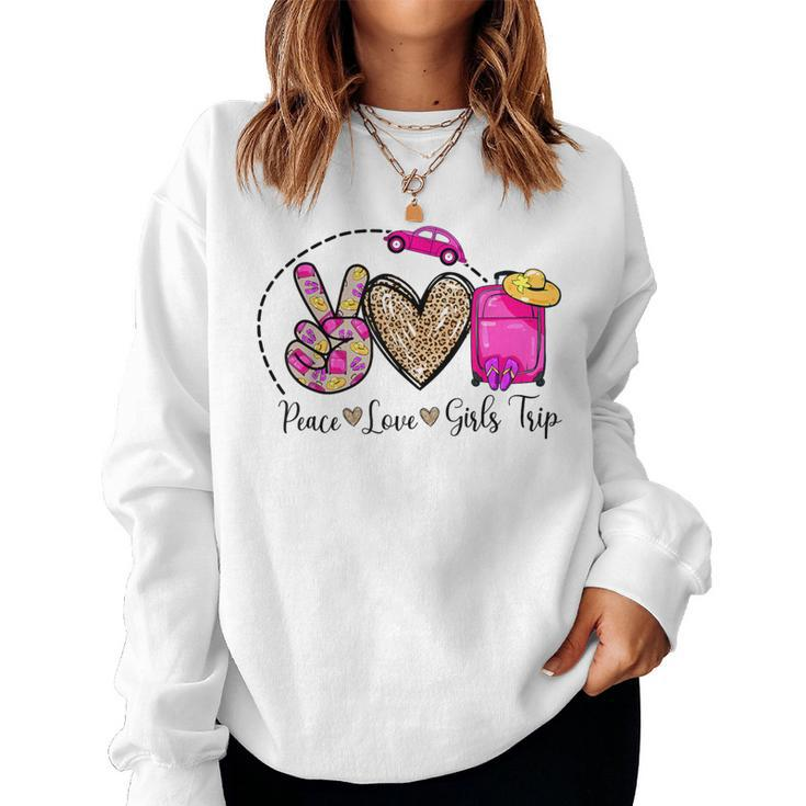 Peace Love Girls Trip Black Melanin American Pride Women Sweatshirt