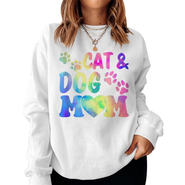 Pet Cat Mom Dog Mom Mother's Day Fur Mama Mommy Pet Lover Women Sweatshirt