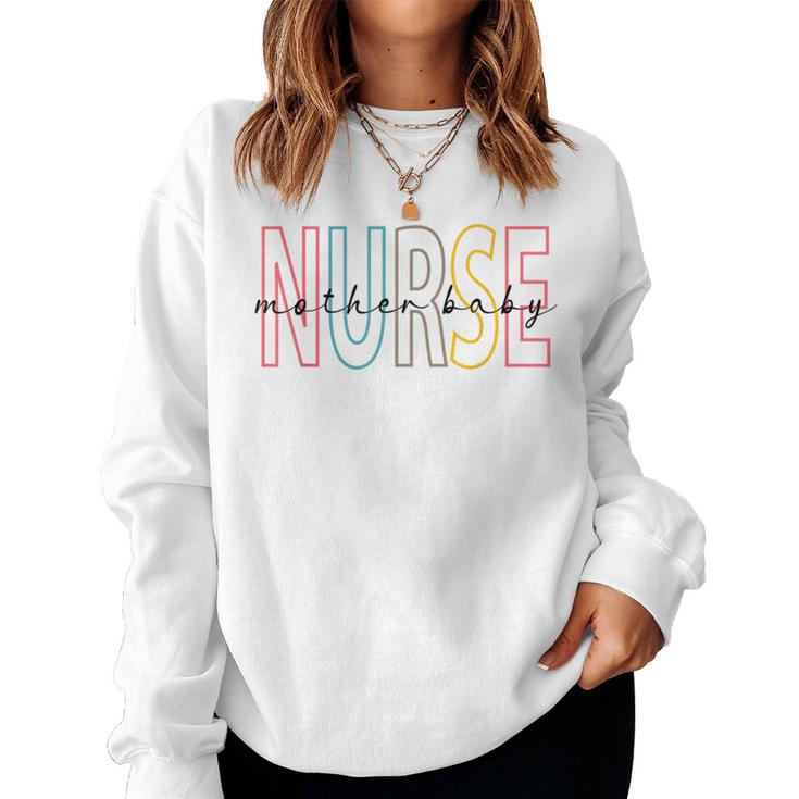 R4yv Mother Baby Nurse Vintage Postpartum Nursing Life Women Sweatshirt