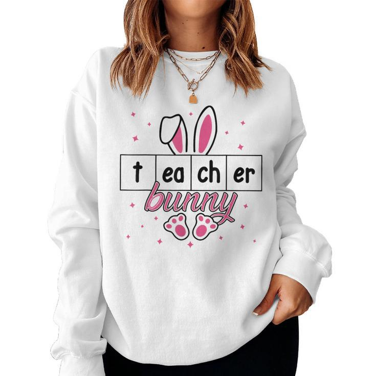 Reading Teacher Bunny Happy Easter Day Women Sweatshirt