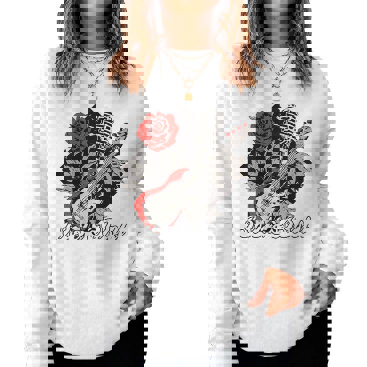 Rockabilly Rockabellaintage Rockera Rock & Roll Sin Mangas Sudadera Mujer