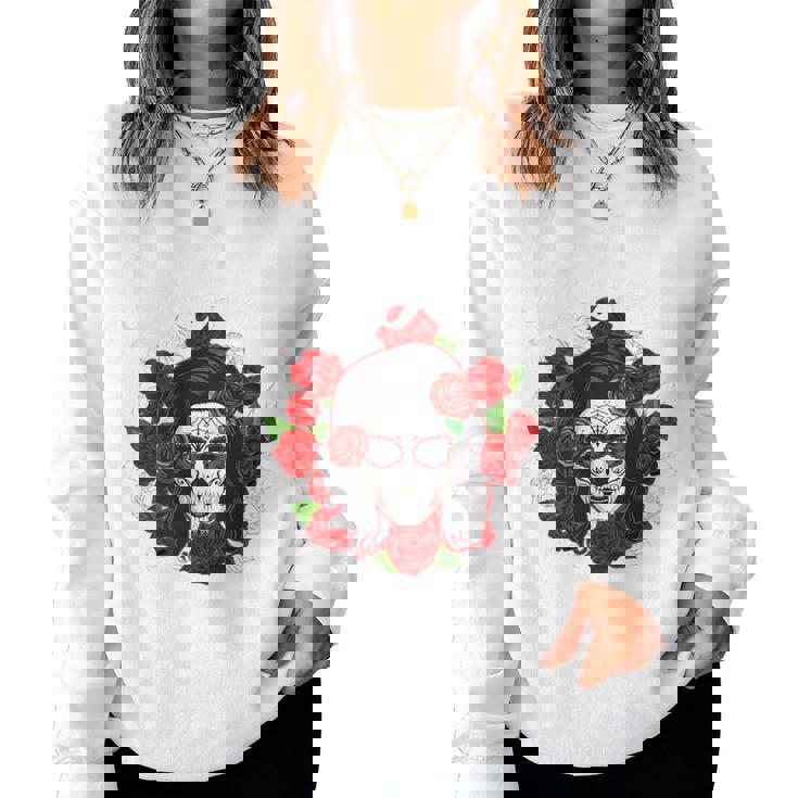 Rockera Surgar Skull La Jefa Calavera Muertos Sin Mangas Sudadera Mujer