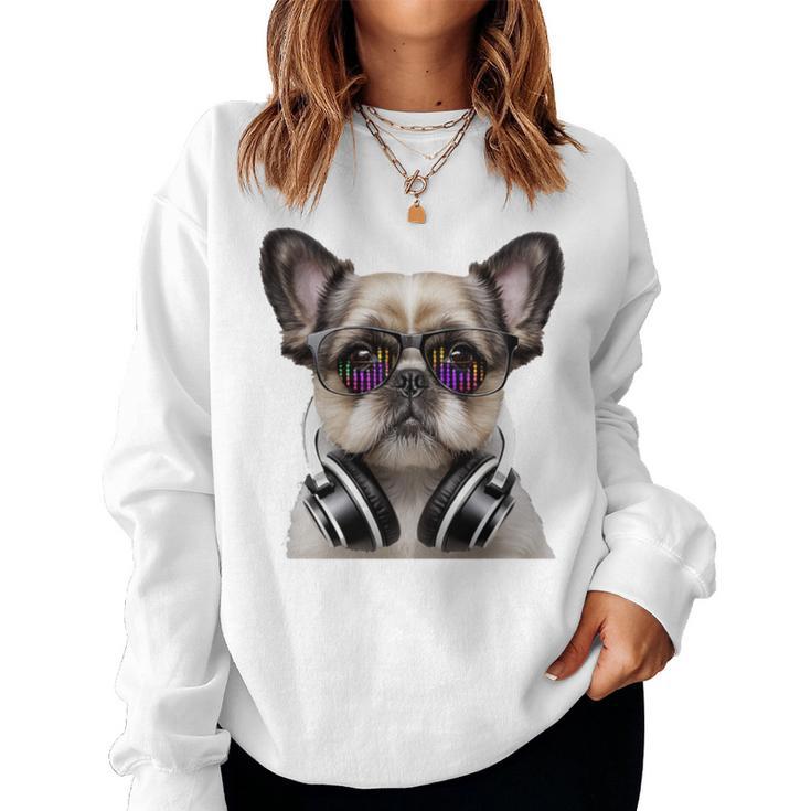 Shih Tzu Deejay Cool Dj Hundeliebhaber Shih Tzu Mama Papa Sweatshirt Frauen