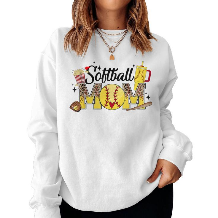 Softball Mom Game Day Vibes Softball Mama Women Sweatshirt