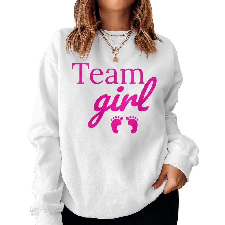 Team Girl Pink Baby Shower Gender Reveal Party Women Sweatshirt