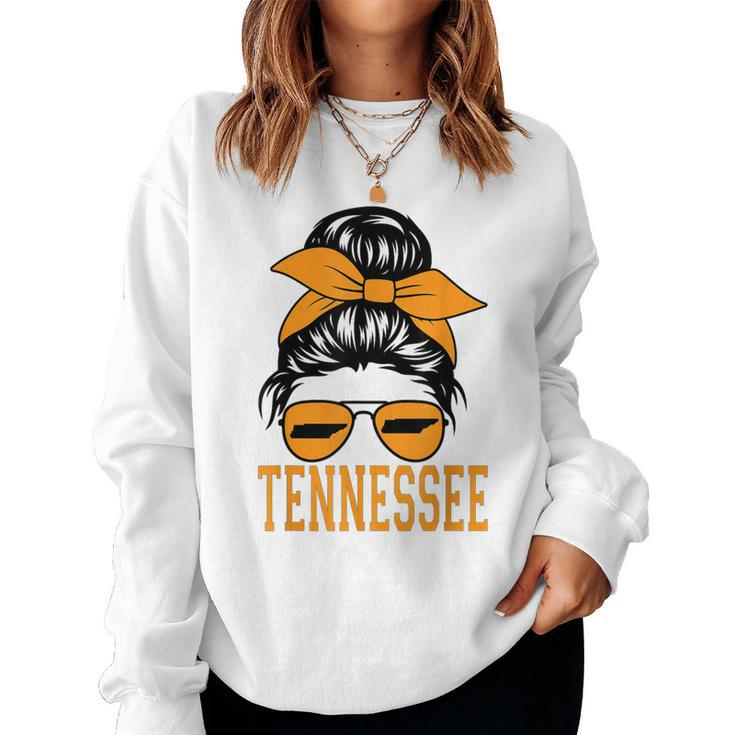 Tennessee State Tennessee Orange Game Day Messy Bun Tn Women Sweatshirt