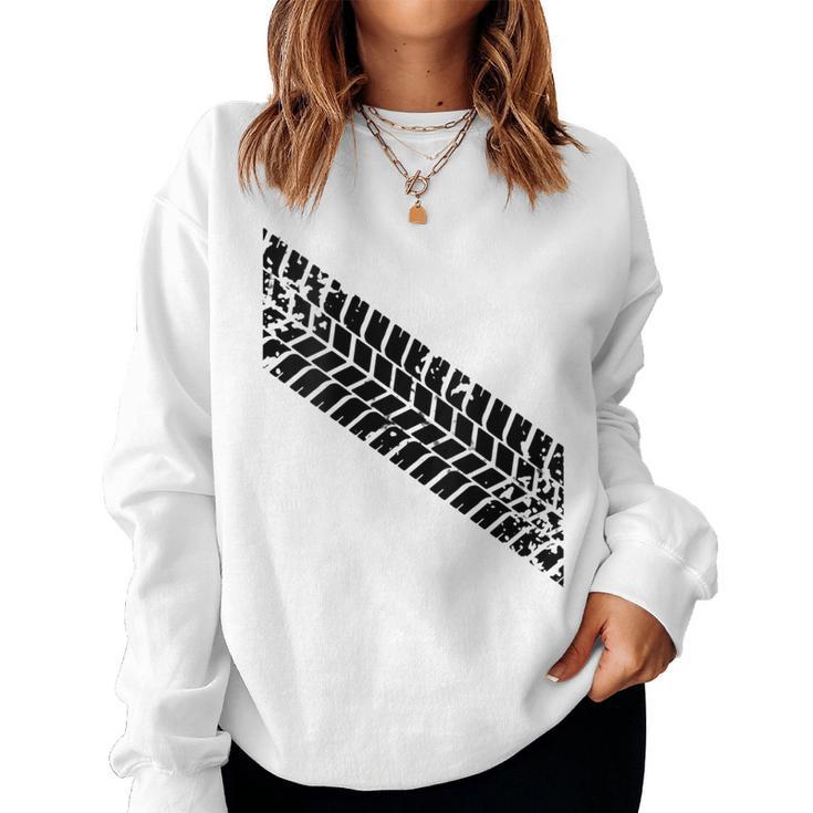 Tire Tread Mark Skid Tyre Women Sweatshirt