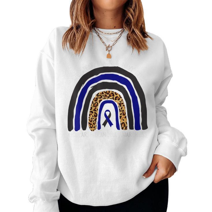 We Wear Black & Navy Rainbow For Ocular Melanoma Awareness Women Sweatshirt