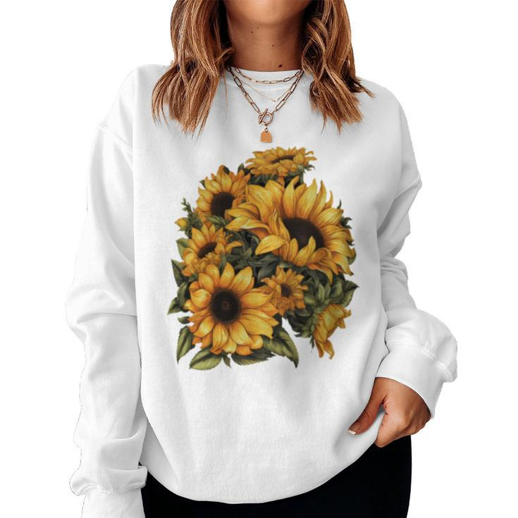Yellow Sunflower Cute Summer Sun Flowers Floral Positivity Women Sweatshirt
