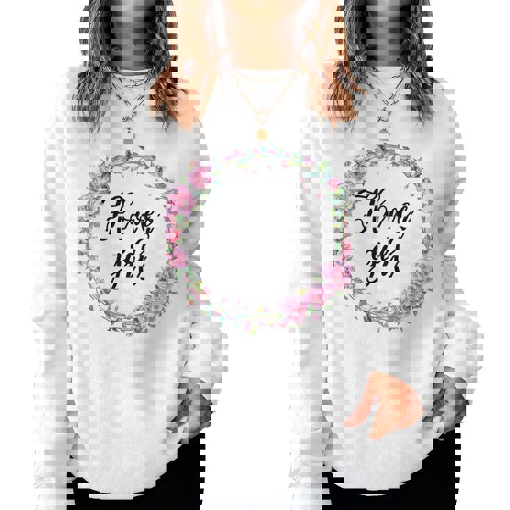 Youth Flower Girl Girls Wedding Matching Bridal Party Women Sweatshirt