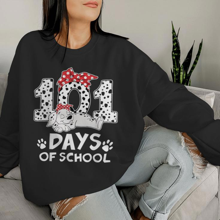 100 Days Of School Dalmatian Dog Girl 100 Days Smarter Women Sweatshirt Gifts for Her