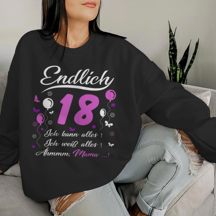 18Th Birthday Girl Endlich 18 Ich Kann Alles Sweatshirt Frauen Geschenke für Sie