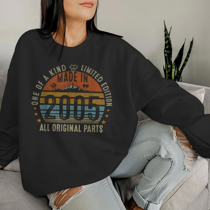 19Th Birthday For Boy Girl Vintage 2005 Original Parts Women Sweatshirt Gifts for Her
