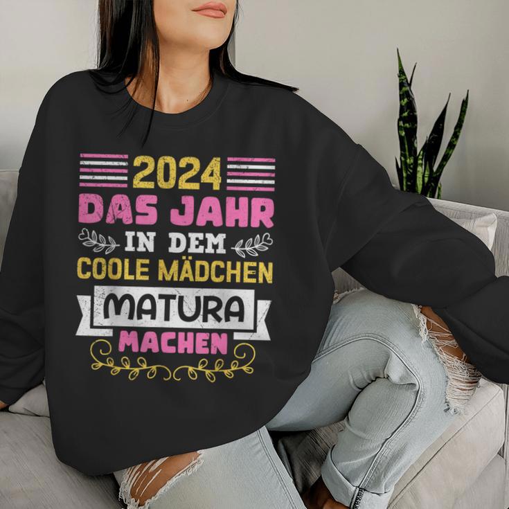 2024 Das Jahr In Dem Coole Mädchen Matura Machen Maturantin Sweatshirt Frauen Geschenke für Sie