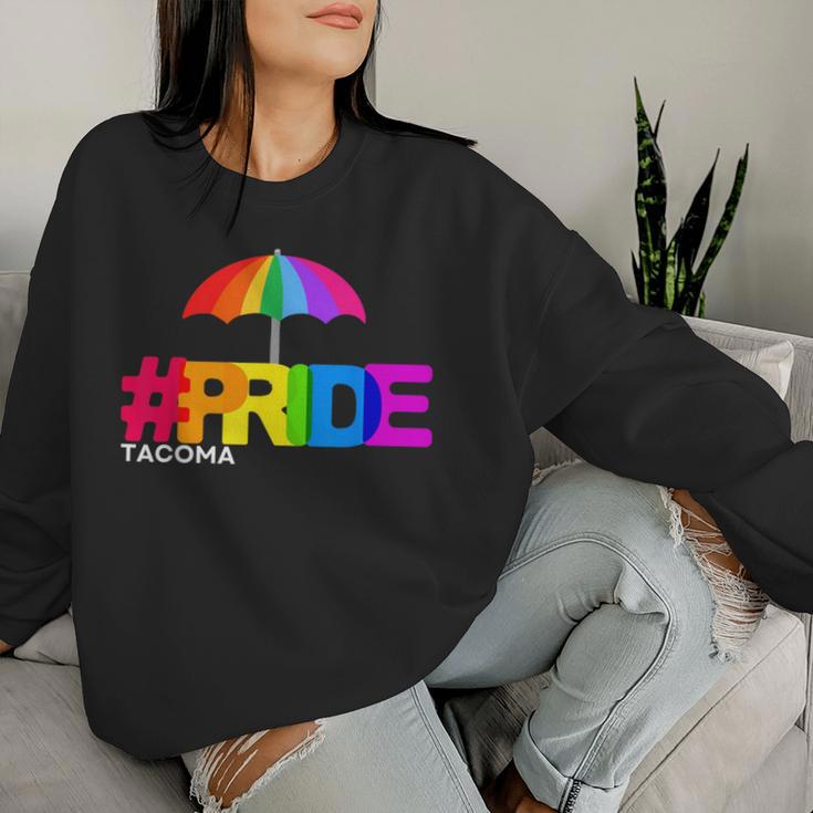 2024 Pnw Gay Pride Event Tacoma Wa Rainbow Flag Lgbtqia Ally Women Sweatshirt Gifts for Her