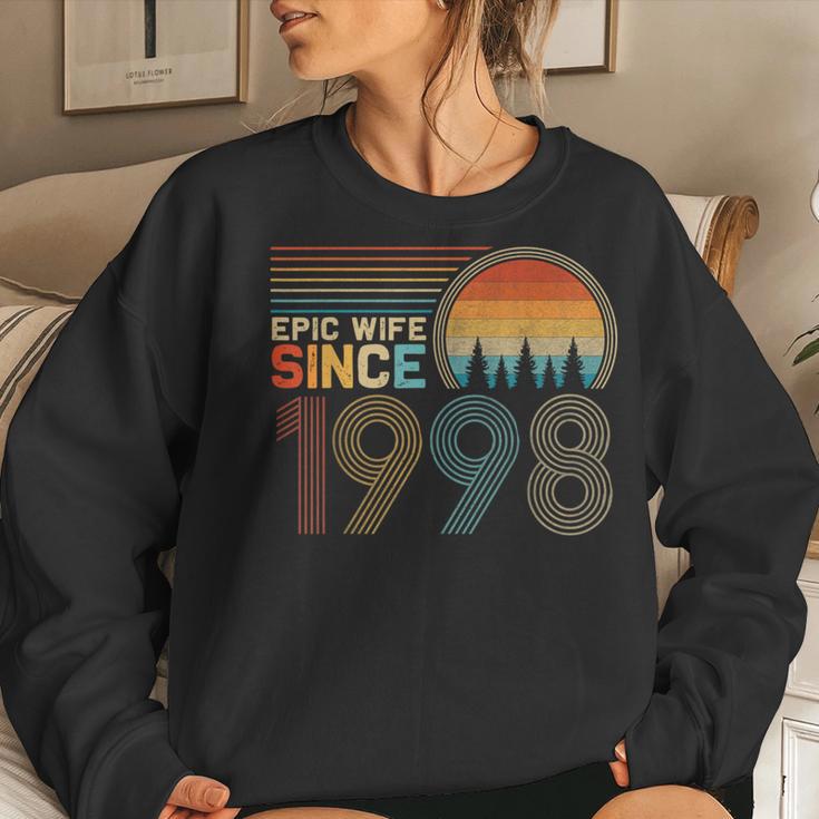 26Th Wedding Anniversary For Her Epic Wife Since 1998 Women Sweatshirt Gifts for Her