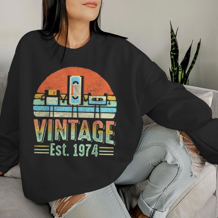 50 Geburtstag Papa Mamaintage 1974 Kassettenband 50 Jahre Sweatshirt Frauen Geschenke für Sie