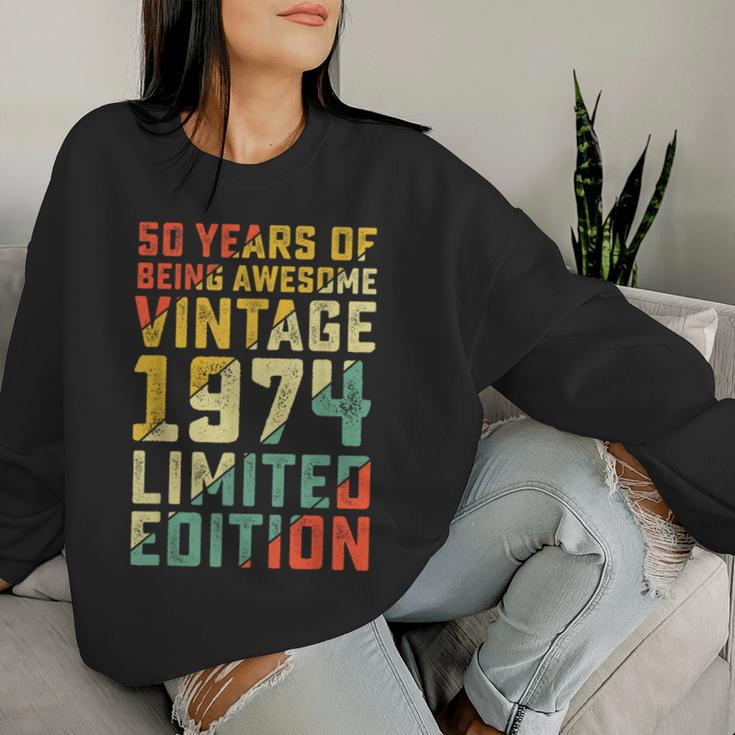 50Th Birthday 50 Years Old For Vintage 1974 Women Sweatshirt Gifts for Her