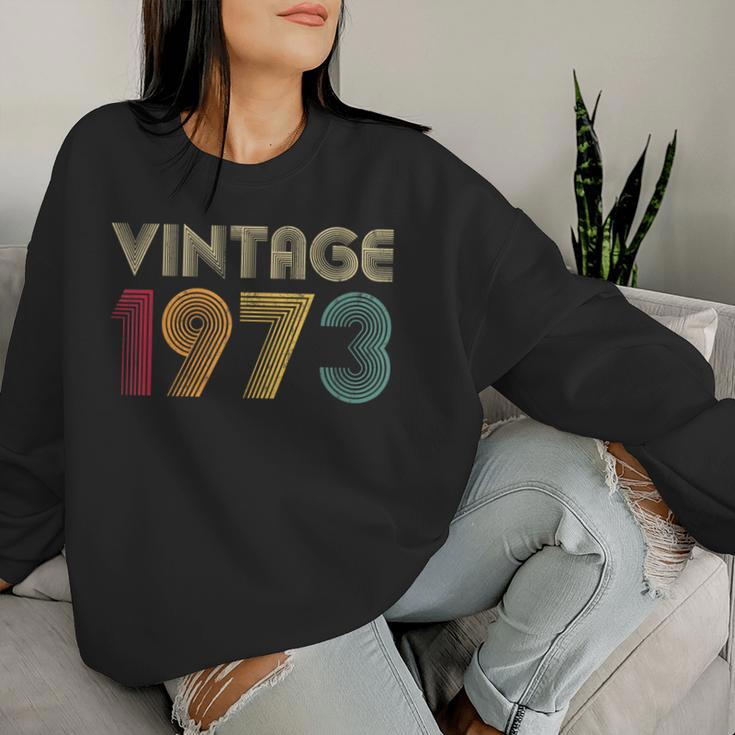 50Th Birthday For Retro 1973 Vintage Best Of Women Sweatshirt Gifts for Her