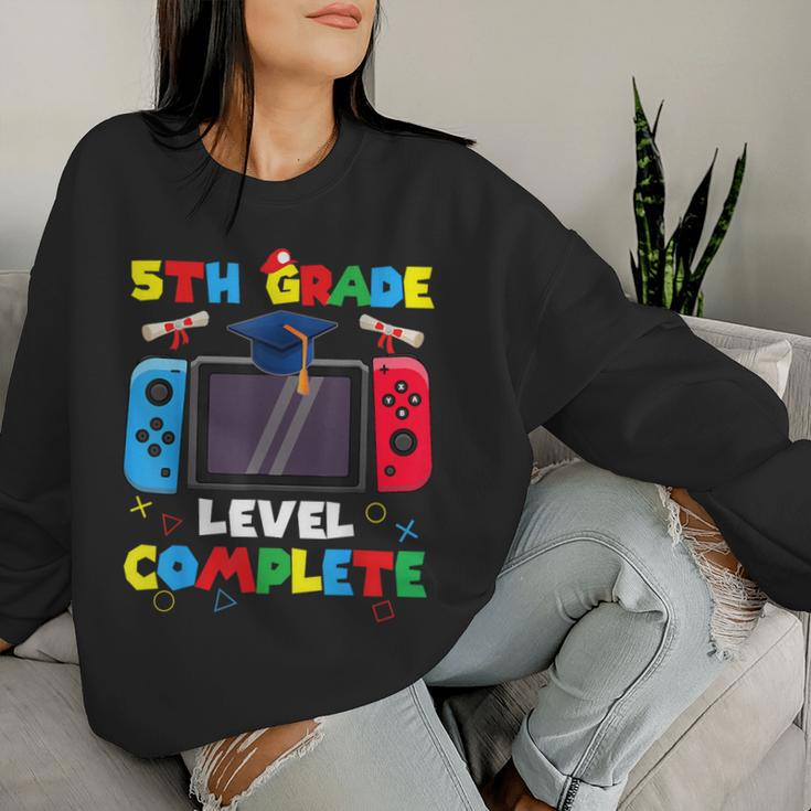 5Th Grade Level Complete Graduation Class Of 2024 Boys Gamer Women Sweatshirt Gifts for Her